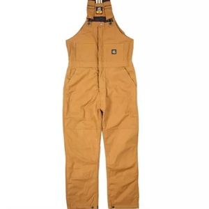 Tan Insulated Duck Canvas Bib Overalls 4XL Regular